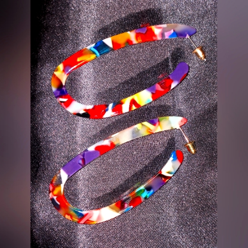 Vibrant color Acrylic earrings